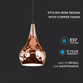 Rose Gold Pendant Light Holder ф180