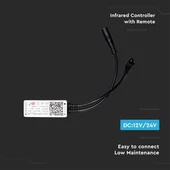V-TAC RGB + CCT LED szalag WiFi vezérlő távirányítóval 12/24V - SKU 2900