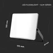 V-TAC RLE 30W LED reflektor, állítható színhőmérséklettel, fekete házzal, tejüveg búra - SKU 23769
