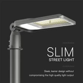 V-TAC RLE utcai LED lámpa, térvilágító ledes lámpatest 50W, PC búra, hideg fehér - SKU 23619