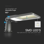 V-TAC RLE utcai LED lámpa, térvilágító ledes lámpatest 50W, PC búra, természetes fehér - SKU 23618
