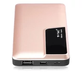 V-TAC rózsaarany, 10000mAh powerbank, kijelzővel - SKU 8873
