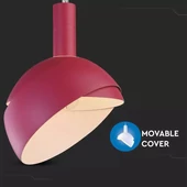 Plastic Pendant Lamp Holder E14 With Slide Aluminum Shade Pink