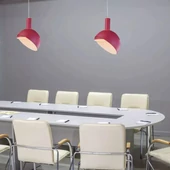 Plastic Pendant Lamp Holder E14 With Slide Aluminum Shade Pink