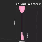 E27 Pendant Holder Pink Body