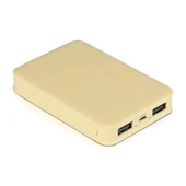 V-TAC sárga, 5000mAh powerbank, jelzőfénnyel - SKU 8196