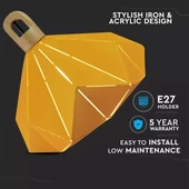 Pendant Light Pastel Wooden Prism Yellow 320*270mm