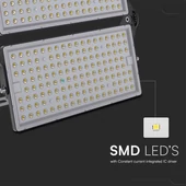 V-TAC SHP 500W LED reflektor, 135 Lm/W, 1 méter kábel, természetes fehér - SKU 23089