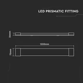 V-TAC EVO bútor, - és pultvilágító LED lámpa 120cm 30W hideg fehér, 60cm kábellel - SKU 20364