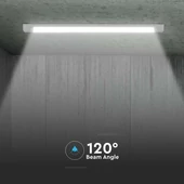 V-TAC EVO bútor, - és pultvilágító LED lámpa 120cm 30W hideg fehér, 60cm kábellel - SKU 20364