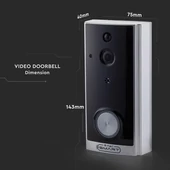 V-TAC Smart - kapucsengő, kamerával, hangszóróval - SKU 8355