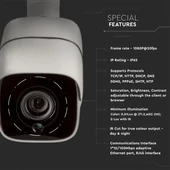 V-TAC Smart - kültéri, IP biztonsági kamera, 1080p - SKU 8478
