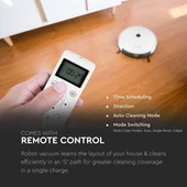 V-TAC Smart - okostelefonról irányítható, fehér robotporszívó - SKU 8649