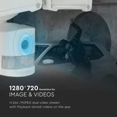 18W LED Floodlight With WIFI Sensor Camera White 6000K