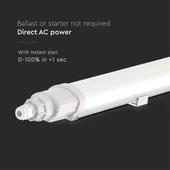 V-TAC sorolható 18W beépített LED-es 60cm armatúra, természetes fehér, IP65 (L-széria) - SKU 23087