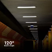 V-TAC sorolható 18W beépített LED-es 60cm armatúra, természetes fehér, IP65 (L-széria) - SKU 23087