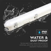 V-TAC LED lámpa 120cm 36W IP65, szenzorral, természetes fehér, 120 Lm/W (M-széria) - SKU 20468