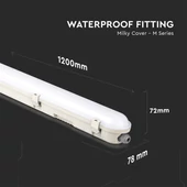 V-TAC LED lámpa 120cm 60W IP65 hideg fehér, 120 Lm/W (M-széria) - SKU 20474
