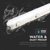 V-TAC LED lámpa 120cm 60W IP65 hideg fehér, 120 Lm/W (M-széria) - SKU 20474
