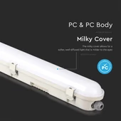 V-TAC LED lámpa 120cm 60W IP65 hideg fehér, 120 Lm/W (M-széria) - SKU 20474