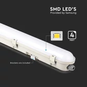 V-TAC LED lámpa 120cm 60W IP65 természetes fehér, 120 Lm/W (M-széria) - SKU 20473