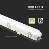 V-TAC LED lámpa 150cm 48W IP65, vészakkuval, természetes fehér, 120 Lm/W (M-széria) - SKU 2120221