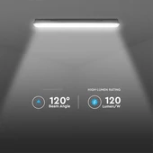V-TAC LED lámpa 150cm 48W IP65, vészakkuval, természetes fehér, 120 Lm/W (M-széria) - SKU 2120221