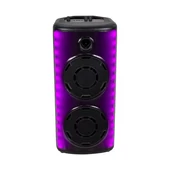 V-TAC Soundor 30W Bluetooth hordozható hangszóró LED világítással, 2x8 inch, mikrofonnal - SKU 7677