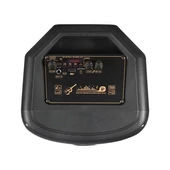 V-TAC Soundor 30W Bluetooth hordozható hangszóró LED világítással, 2x8 inch, mikrofonnal - SKU 7677