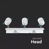 3*GU10 Surface Mount Fitting White Body