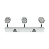 3*GU10 Surface Mount Fitting White Body