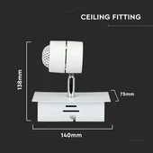 1*GU10 Surface Mount Fitting White Body