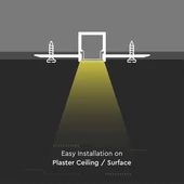 Led Strip Mounting Kit With Diffuser Aluminum Milky Gypsum Narrow 2000MM