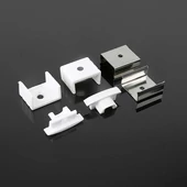 V-TAC süllyeszthető alumínium LED szalag profil fehér fedlappal 2m - SKU 10320