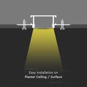 Led Strip Mounting Kit With Diffuser Aluminum Milky Gypsum Wide 2000MM