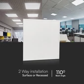 V-TAC süllyeszthető LED panel természetes fehér 25W 60 x 60cm, 180 Lm/W, Back-Lit - SKU 23393