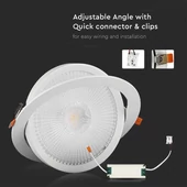 V-TAC süllyeszthető LED SMD mélysugárzó lámpa 20W hideg fehér, 95 Lm/W - SKU 21844