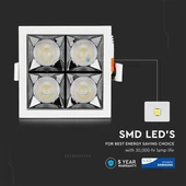 V-TAC süllyeszthető 12° mélysugárzó LED lámpa 16W hideg fehér - SKU 976