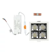V-TAC süllyeszthető 12° mélysugárzó LED lámpa 16W hideg fehér - SKU 976