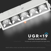 V-TAC süllyeszthető 12° mélysugárzó LED lámpa 20W hideg fehér - SKU 979