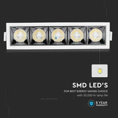 V-TAC süllyeszthető 38° mélysugárzó LED lámpa 20W hideg fehér - SKU 994