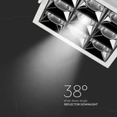 V-TAC süllyeszthető 38° mélysugárzó LED lámpa 36W hideg fehér - SKU 997
