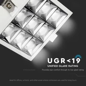 V-TAC süllyeszthető 38° mélysugárzó LED lámpa 36W hideg fehér - SKU 997