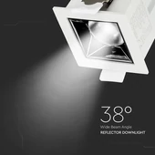 V-TAC süllyeszthető 38° mélysugárzó LED lámpa 4W meleg fehér - SKU 987