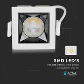 V-TAC süllyeszthető 38° mélysugárzó LED lámpa 4W meleg fehér - SKU 987