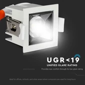 V-TAC süllyeszthető 38° mélysugárzó LED lámpa 4W meleg fehér - SKU 987