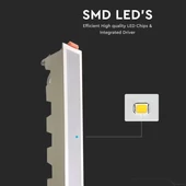 V-TAC süllyeszthető mennyezeti hosszúkás LED panel 30W hideg fehér - SKU 6409