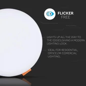 V-TAC süllyeszthető mennyezeti kerek LED panel 12W meleg fehér - SKU 727