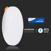 V-TAC süllyeszthető mennyezeti kerek LED panel 12W meleg fehér - SKU 727