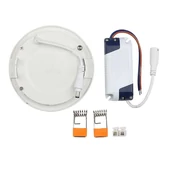 V-TAC süllyeszthető kerek fémházas LED panel 18W hideg fehér - SKU 214862